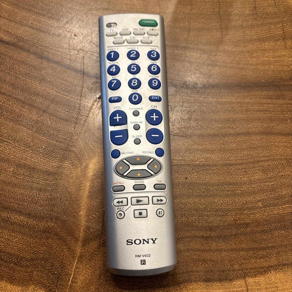 Sony RM-V302 Silver TV VCR Cable DVD Universal Programmable Remote Control